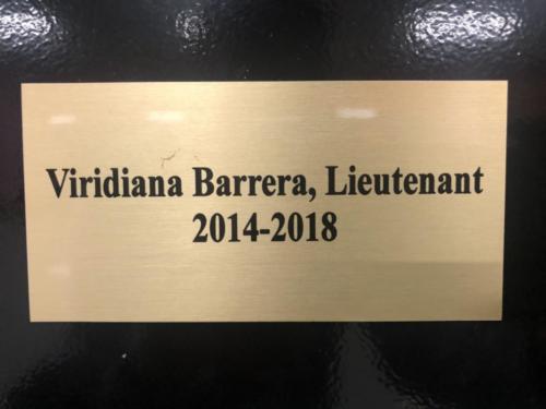 2014-2018 Viridiana Barrera, Lieutenant